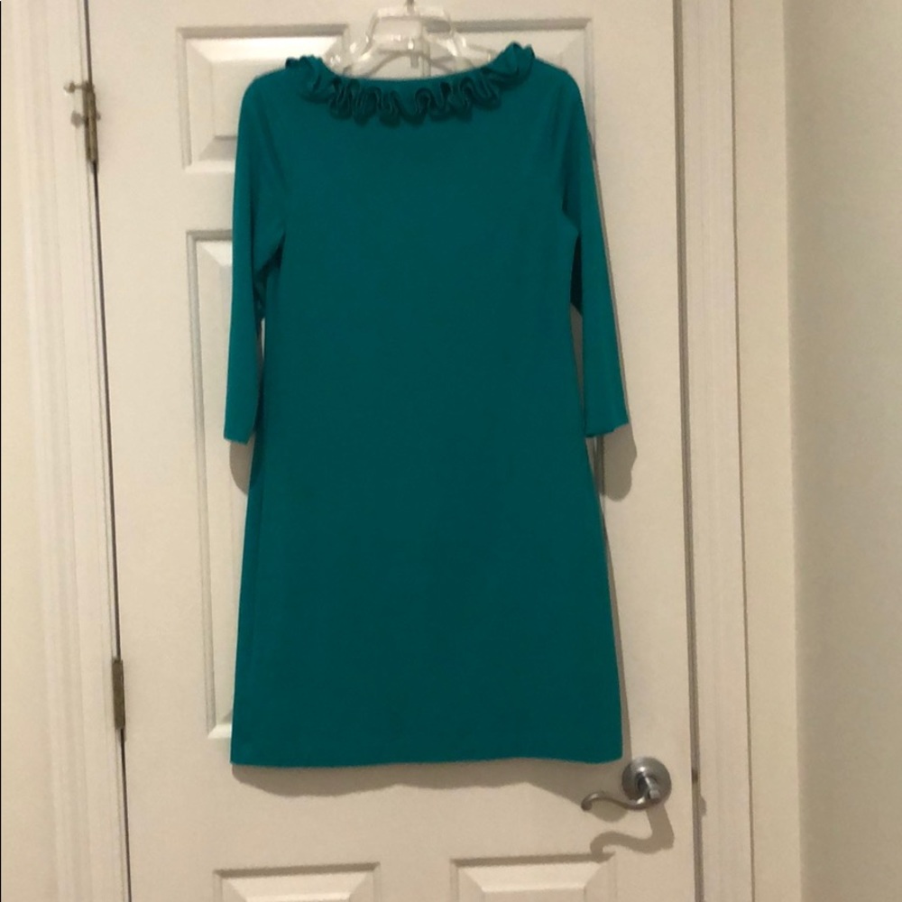 Talbots Green Ruffle Dress - Picture 3 of 4